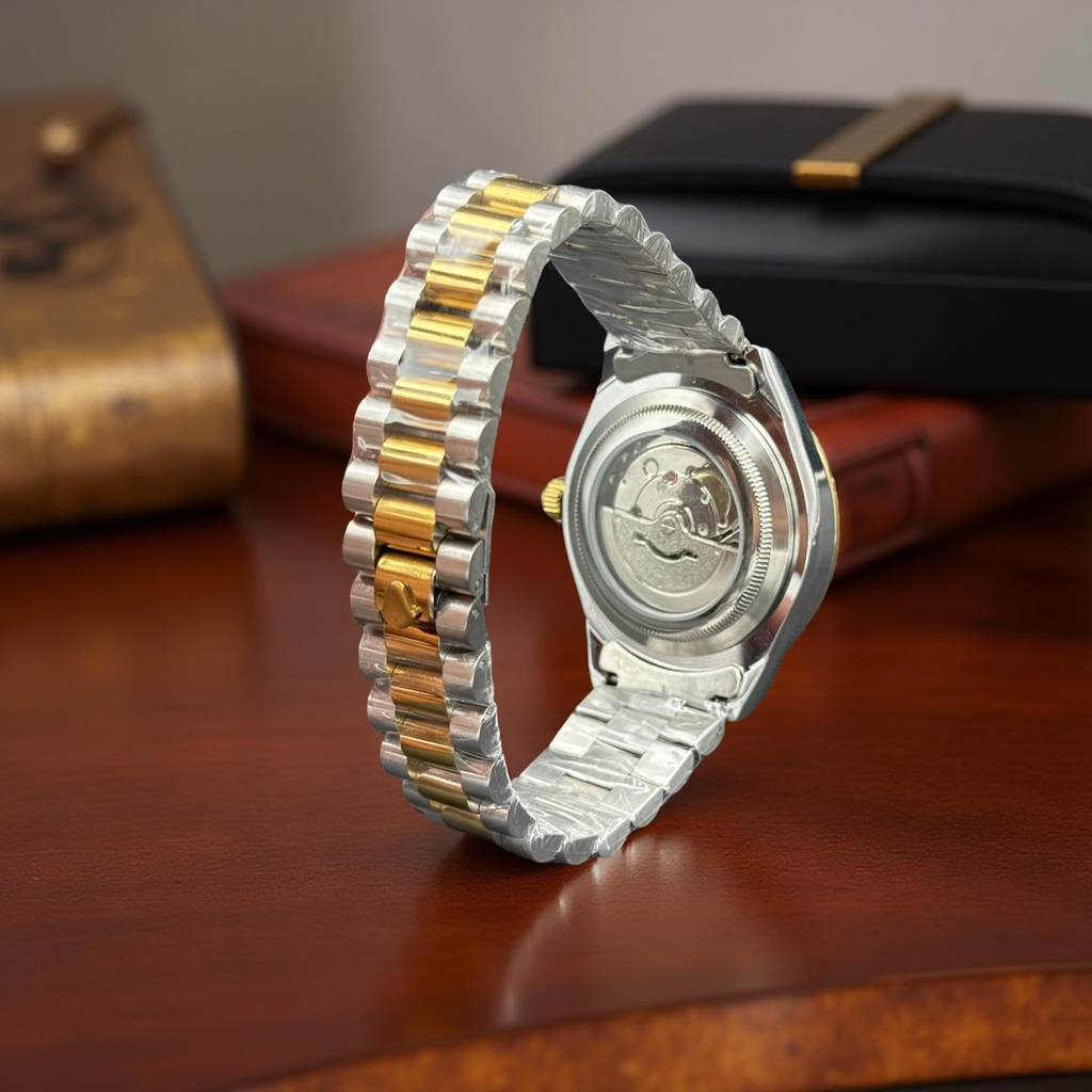 Rlx Semi Auto Twotone White Dial