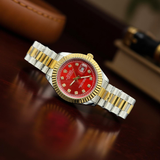 Rlx Semi Auto Twotone Red Dial