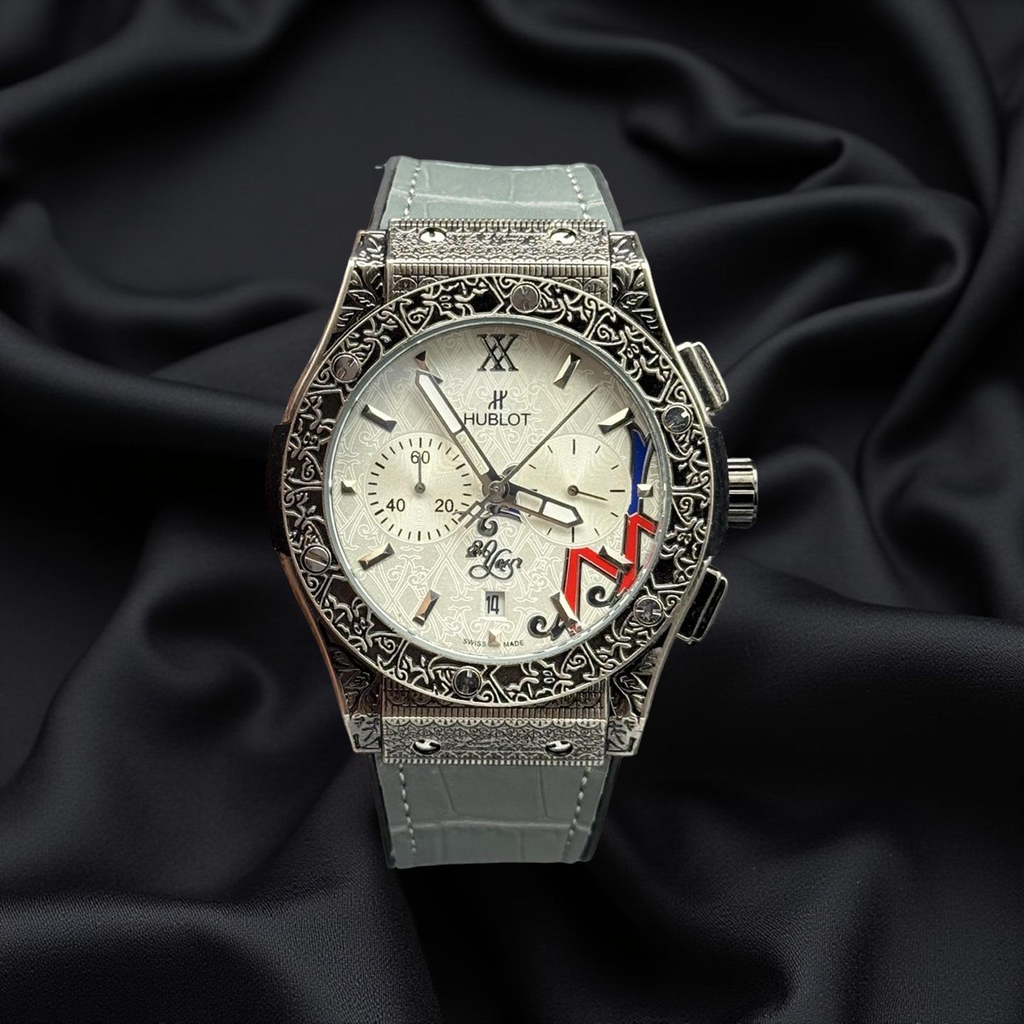 Hublot Chronograph Working Crocodile Strap