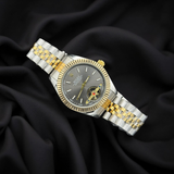 Rolex Semi Auto Black Dial Twotone