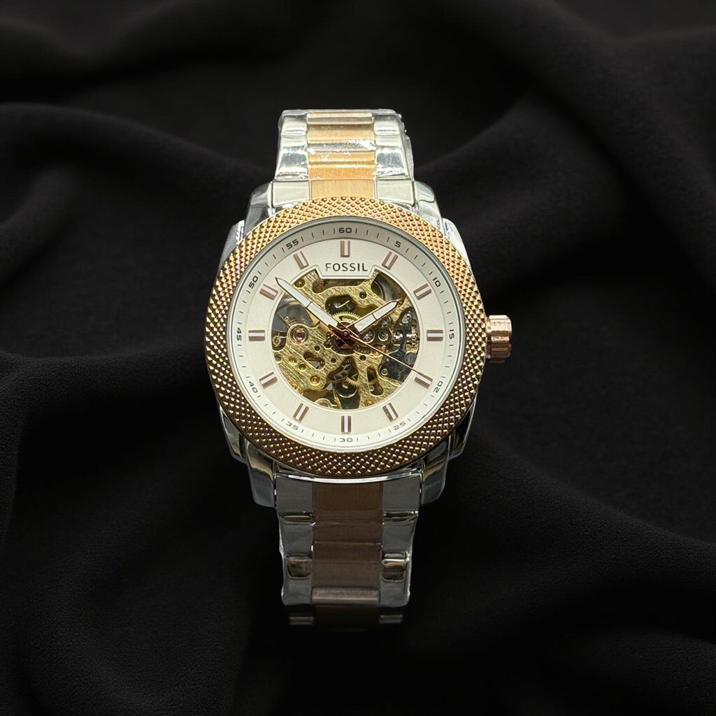 Fossil Men’s Automatic Watch Twotone Chain
