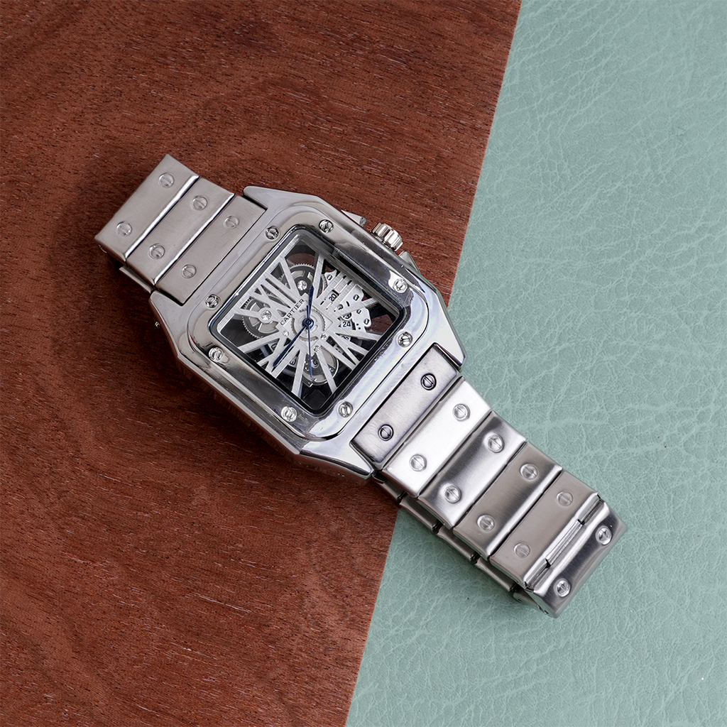 Cartier Skeleton Quartz Silver