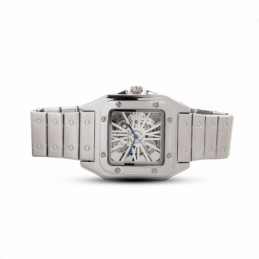 Cartier Skeleton Quartz Silver