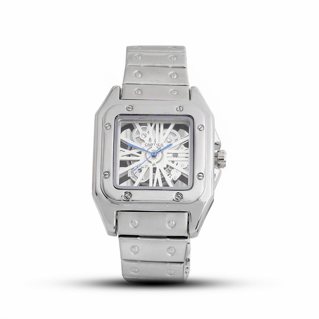 Cartier Skeleton Quartz Silver