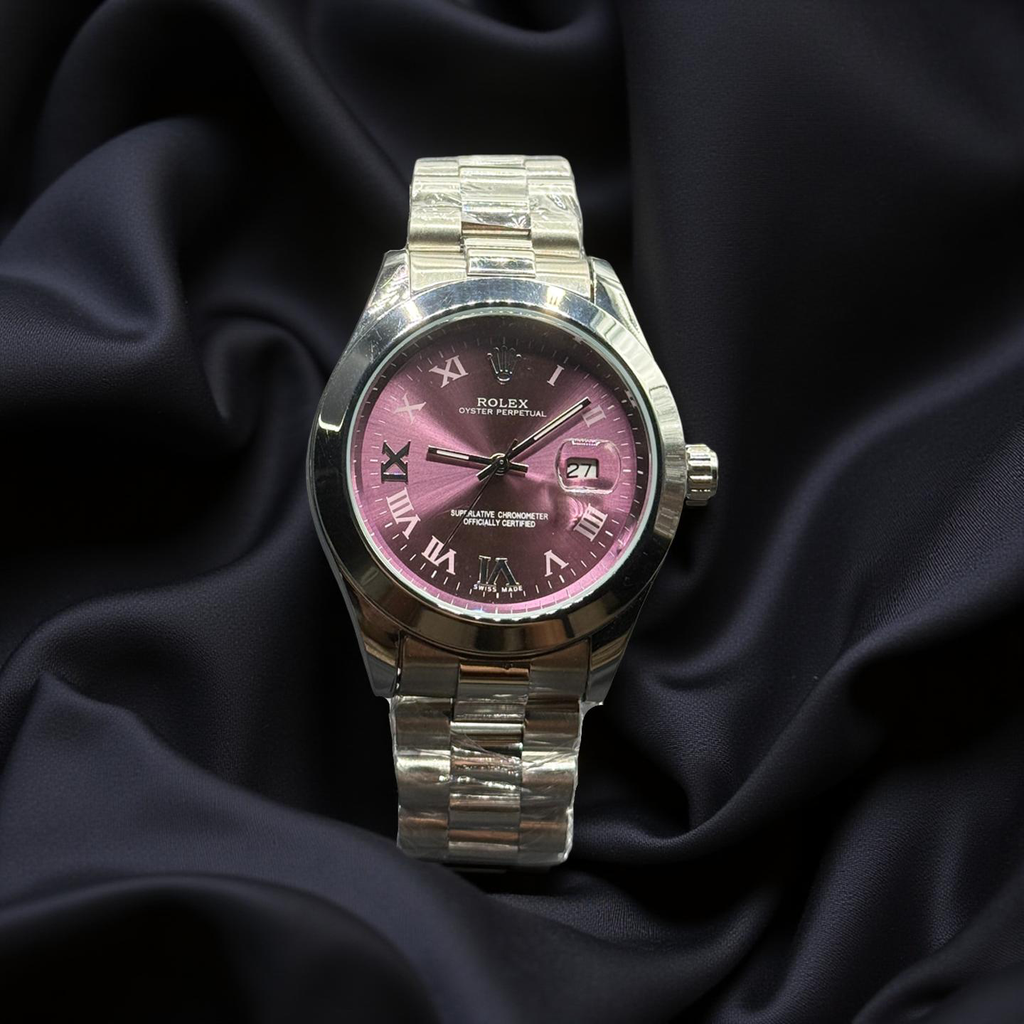 Rolex Oyester Tropical Dial & Silver Chain