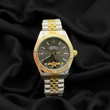 Rolex Semi Auto Black Dial Twotone