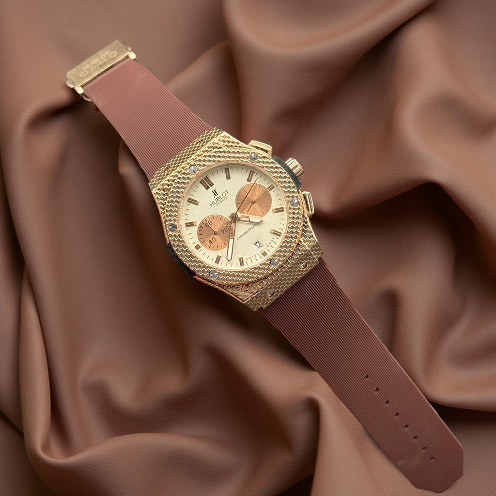 Hublot Chronograph Working Brown Strap