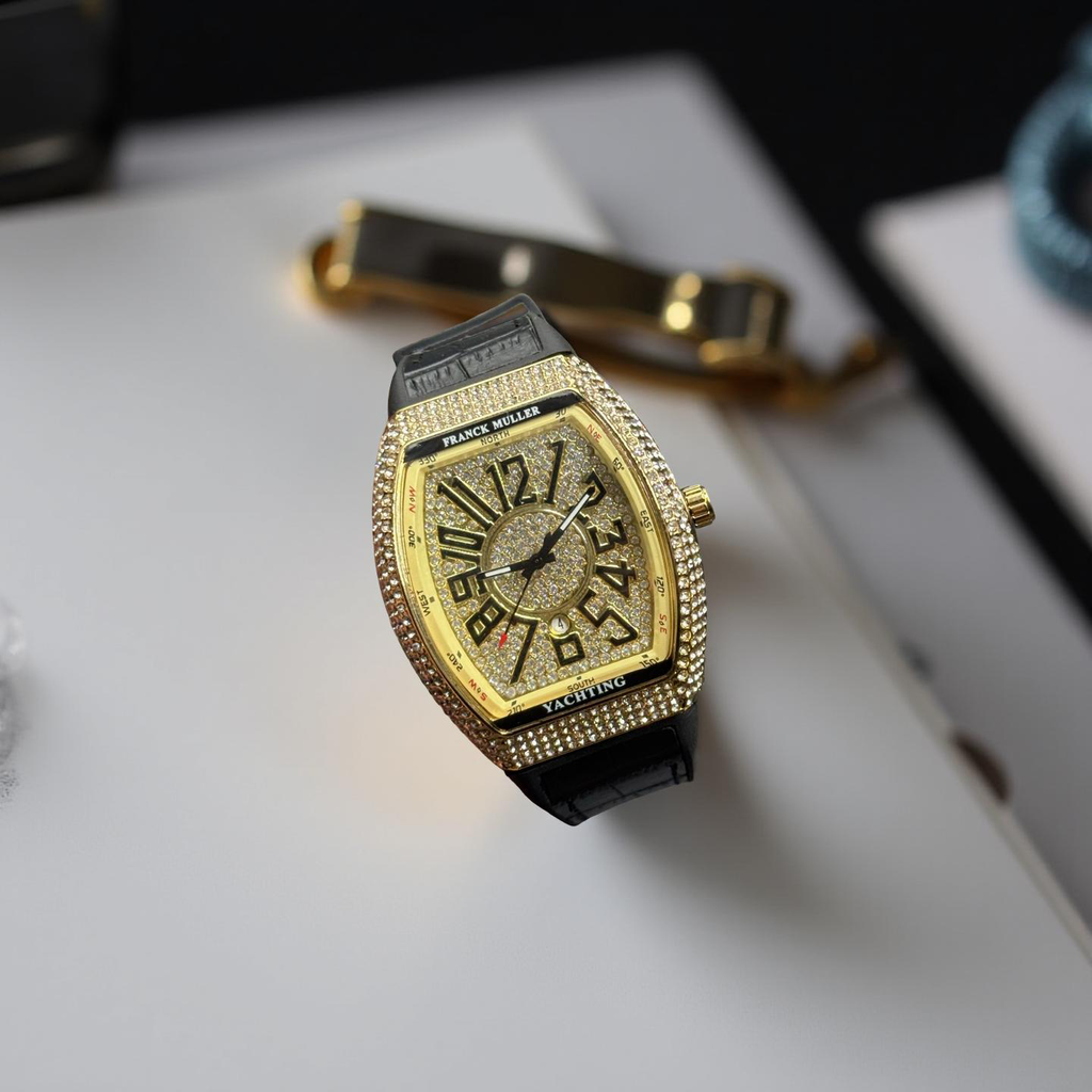 Franck Muller Iced Out Golden Black