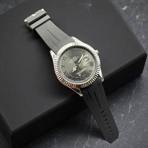 Rolex Grey Dial Silicone Strap