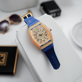 Franck Muller Iced Out Blue Rosegold