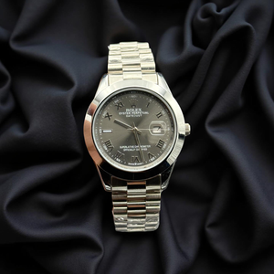 Rolex Silver Chain & Grey Dial