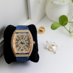 Franck Muller Iced Out Blue Rosegold