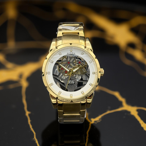 Rlx Skeleton Dial White Golden