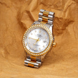 RLX White Dial Stone Bezel Day & Date