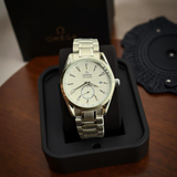 Omega Seamaster White Dial Silver Chain