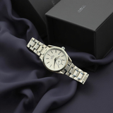 Omega Seamaster White Dial Silver Chain