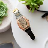 Franck Muller Iced Out Black Rosegold