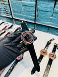 Casino Tourbillon Silver Black Leather Strap Limited Edition
