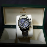 RLX Daytona Blue Dial & Black Chain Chronograph Working