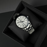 Omega Seamaster White Dial Silver Chain