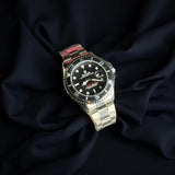 RLX Yatch Master Black Dial & Silver Chain