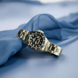 RLX Yatch Master Black Dial & Silver Chain